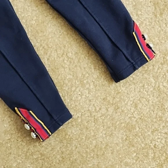 Janie And Jack Pants Set Of 2 Green Blue White Plaid Navy Girls 18 - 24 Months - Picture 8 of 10